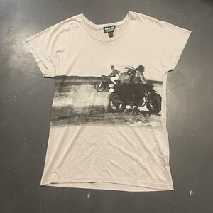 Barbour Shirt Womens 8 Gray Hairpin Tour Motorcycle T Shirt Short Sleeve
